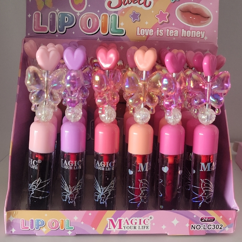Magic Lip Oil/Lip Tint Set Of 6- Pink and Red Shades